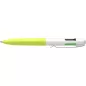   Golyóstoll, 0,5 mm, nyomógombos, négyszínű, SCHNEIDER "Take 4 Neon", sárga-fehér