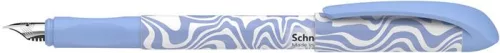 Töltőtoll, 0,5 mm, SCHNEIDER "Voice", kék hullámos