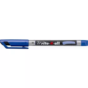   Alkoholos marker, 1 mm, kúpos, STABILO "Write-4-all", kék
