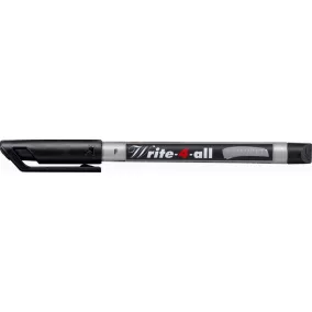   Alkoholos marker, 0,7 mm, kúpos, STABILO "Write-4-all", fekete