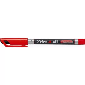   Alkoholos marker, 0,4 mm, kúpos, STABILO "Write-4-all", piros