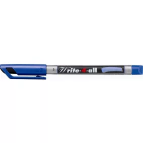   Alkoholos marker, 0,4 mm, kúpos, STABILO "Write-4-all", kék