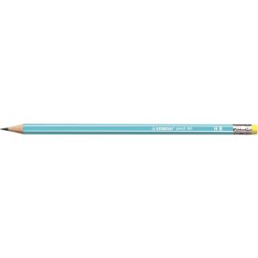   Grafitceruza radírral, HB, hatszögletű, STABILO "Pencil 160", kék