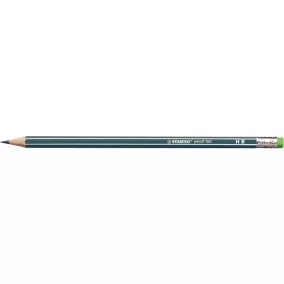   Grafitceruza radírral, HB, hatszögletű, STABILO "Pencil 160", olajzöld