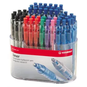   Golyóstoll display, 0,38 mm, nyomógombos, STABILO "Liner 308", vegyes