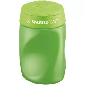   Hegyező, háromlyukú, tartályos, jobbkezes, STABILO "Easy", zöld