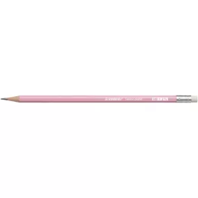   Grafitceruza radírral, HB, hatszögletű, STABILO "Swano Pastel", pink