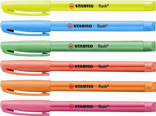 Szövegkiemelő, 1-3,5 mm, STABILO "Flash", piros