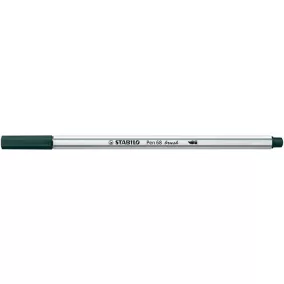 Ecsetirón, STABILO "Pen 68 brush", földeszöld