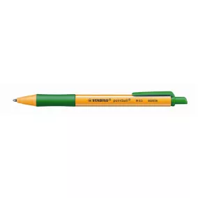   Golyóstoll, 0,5 mm, nyomógombos, STABILO "Pointball", zöld