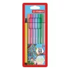 Filctoll készlet, 1 mm, STABILO "Pen 68", 8 pasztell szín