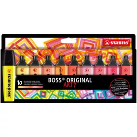   Szövegkiemelő készlet, 2-5 mm, STABILO "BOSS original Arty", 10 meleg szín