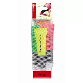   Szövegkiemelő készlet, 2-5 mm, STABILO "Neon", 4 különböző szín