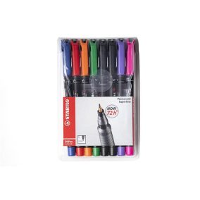   Alkoholos marker készlet, 0,4 mm, STABILO "OHPen S", 8 különböző szín