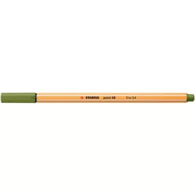Tűfilc, 0,4 mm, STABILO "Point 88", moha zöld