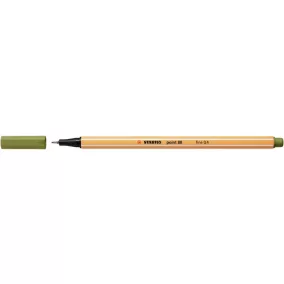 Tűfilc, 0,4 mm, STABILO "Point 88", sárzöld