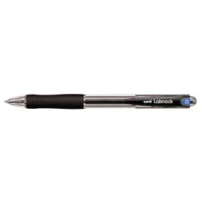   Golyóstoll, 0,3 mm, nyomógombos, UNI "SN-100 Laknock", fekete