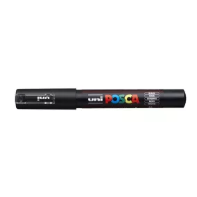 Dekormarker, 0,7 mm, UNI "Posca PC-1MR", fekete
