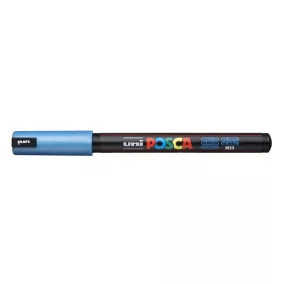   Dekormarker, 0,7 mm, UNI "Posca PC-1MR", metálkék
