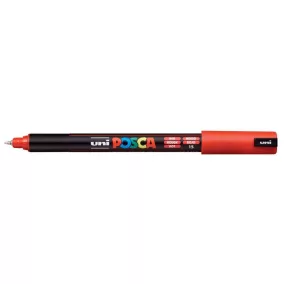 Dekormarker, 0,7 mm, UNI "Posca PC-1MR", piros
