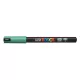 Dekormarker, 0,7 mm, UNI "Posca PC-1MR", zöld