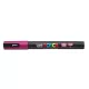 Dekormarker, 0,9-1,3 mm, UNI "Posca PC-3M", fukszia