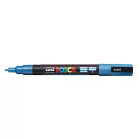   Dekormarker, 0,9-1,3 mm, UNI "Posca PC-3ML", fényes kék