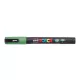 Dekormarker, 0,9-1,3 mm, UNI "Posca PC-3ML", fényes zöld