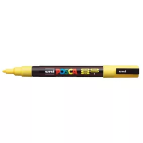 Dekormarker, 0,9-1,3 mm, UNI "Posca PC-3M", sárga