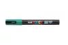 Dekormarker, 0,9-1,3 mm, UNI "Posca PC-3M", smaragdzöld