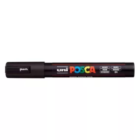 Dekormarker, 1,8-2,5 mm, UNI "Posca PC-5M", fekete