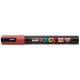 Dekormarker, 1,8-2,5 mm, UNI "Posca PC-5M", rubin vörös