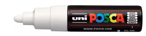 Dekormarker, 4,5-5,5 mm, UNI "Posca PC-7M", fehér