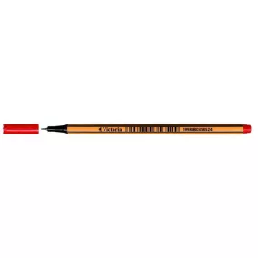 Tűfilc, 0,4 mm, VICTORIA OFFICE,"Slim", piros