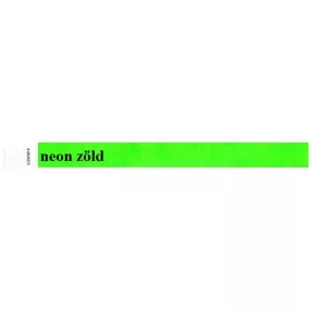 Karszalag, 3/4", tyvek, neon zöld