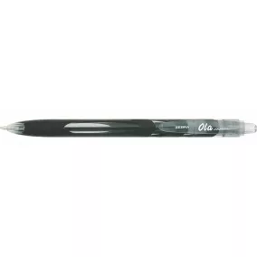   Golyóstoll, 0,27 mm, nyomógombos, ZEBRA "OLA", fekete