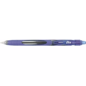   Golyóstoll, 0,27 mm, nyomógombos, ZEBRA "OLA", kék