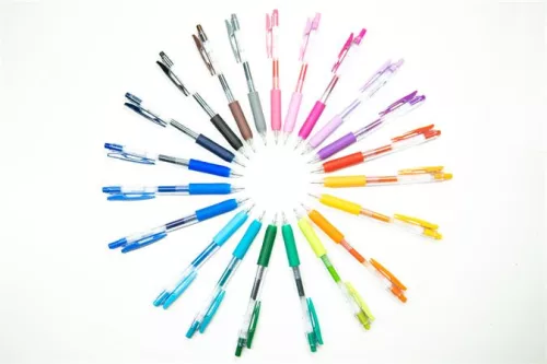 Zseléstoll, 0,33 mm, nyomógombos, ZEBRA "Sarasa Clip", kékesfekete