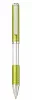 Golyóstoll, 0,24 mm, teleszkópos, tea zöld színű tolltest, ZEBRA "SL-F1", kék