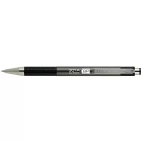   Golyóstoll, 0,24 mm, nyomógombos, antracit tolltest, ZEBRA "F-301 A", kék