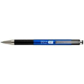   Golyóstoll, 0,24 mm, nyomógombos, kék tolltest, ZEBRA "F-301 A", kék