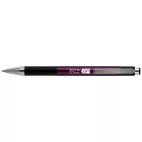   Golyóstoll, 0,24 mm, nyomógombos, mályva tolltest, ZEBRA "F-301 A", kék