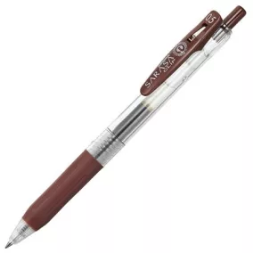   Zseléstoll, 0,33 mm, nyomógombos, ZEBRA "Sarasa Clip", barna