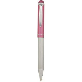   Golyóstoll, 0,24 mm, teleszkópos, rozsdamentes acél, pink tolltest, ZEBRA "Telescopic Metal Stylus", kék