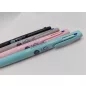   Golyóstoll, 0,24 mm, nyomógombos, háromszínű, ZEBRA  "bLen 3C", rózsaszín test