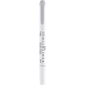   Szövegkiemelő, 1,0/3,5 mm, kétvégű ZEBRA "Mildliner Cool & Refined" szürke