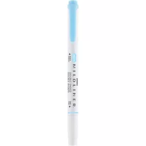   Szövegkiemelő, 1,0/3,5 mm, kétvégű, ZEBRA "Mildliner Fluorescent", kék