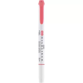   Szövegkiemelő, 1,0/3,5 mm, kétvégű ZEBRA "Mildliner Cool & Refined" piros