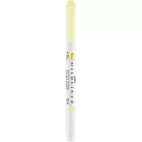   Szövegkiemelő, 1,0/3,5 mm, kétvégű, ZEBRA "Mildliner Fluorescent", sárga