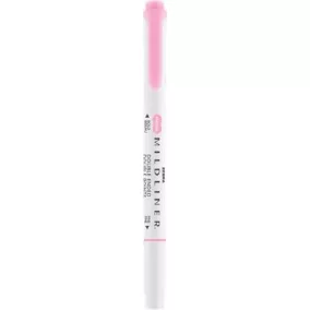   Szövegkiemelő, 1,0/3,5 mm, kétvégű, ZEBRA "Mildliner Fluorescent", rózsaszín